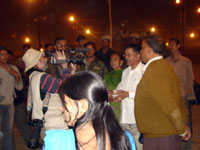 Prof. D. N. Shukla talk with local people in mela