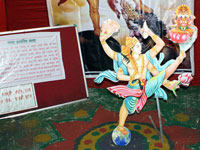 Ganga Utpatti Presentation of Ganga birth from  Lord Vishnu' feet and stored in Kamandal of Lord Bra