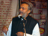 Sri Rajendra Singh (Jal Biradari) in seminar held in Exhibition Campus