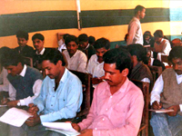 Participant in a seminar held in exhibition campus